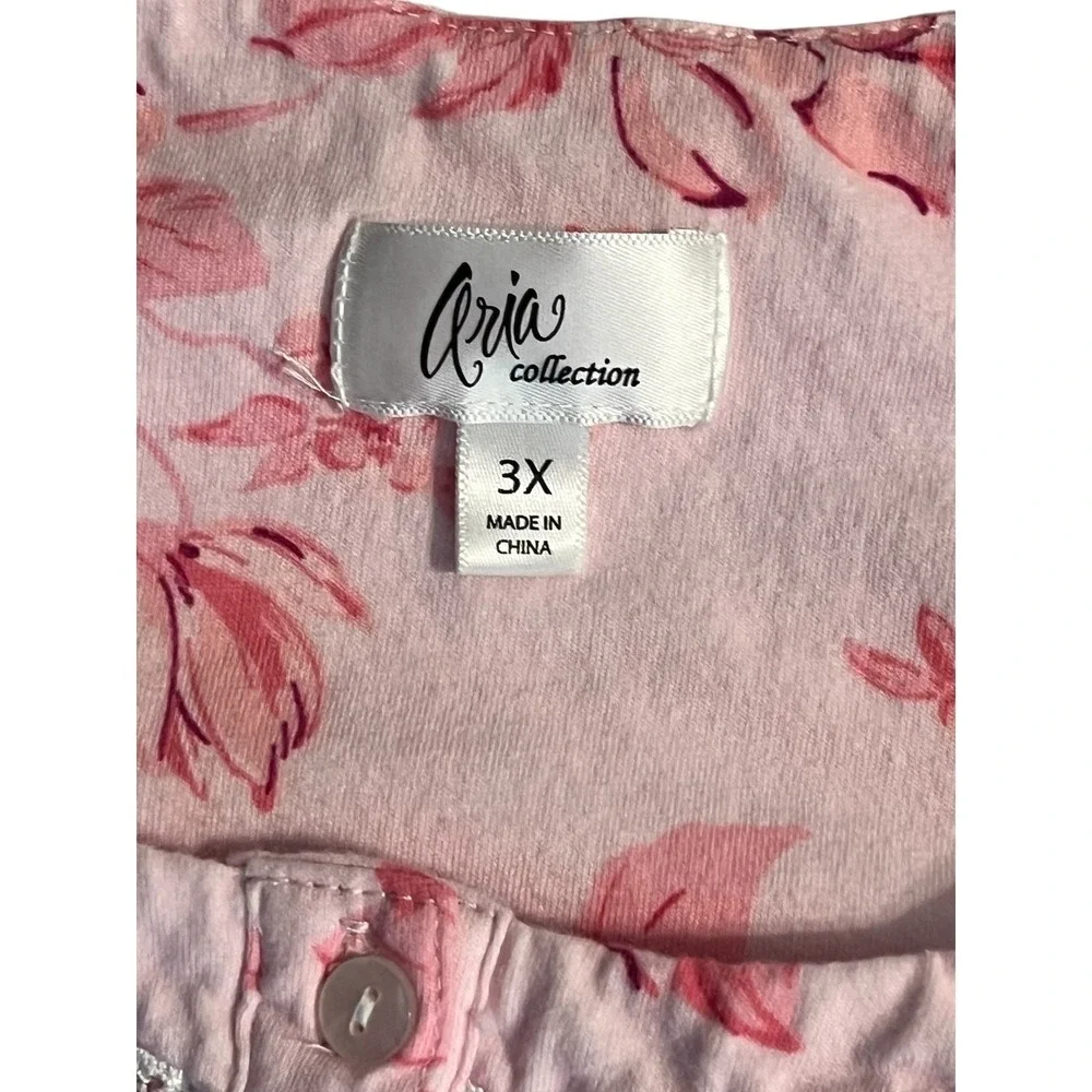 Aria Collection 3X Nightgown‎ Set 2‑Pack Floral Smocked Cottagecore Loungewear
